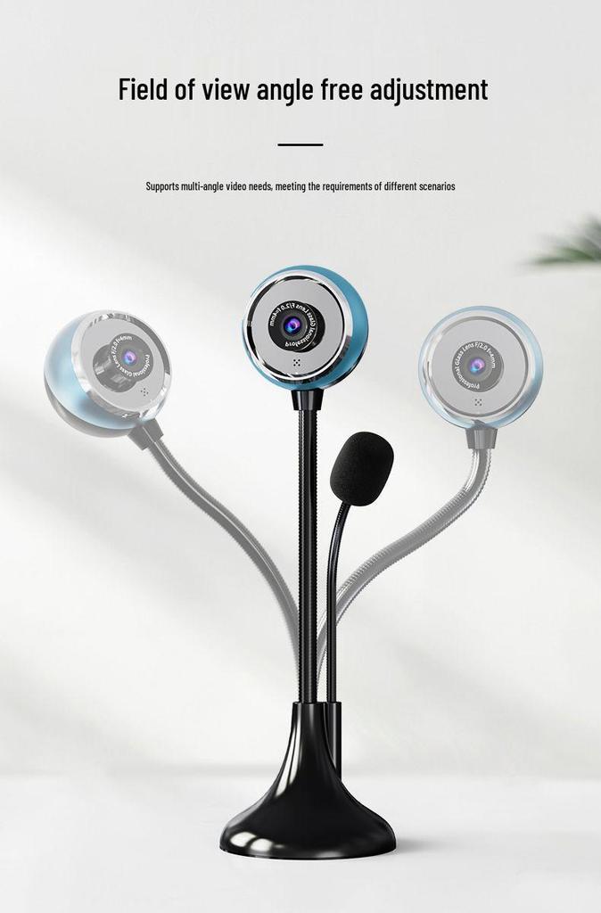 Driver-Free 2K HD USB Video Conferencing Camera with Desktop Mic