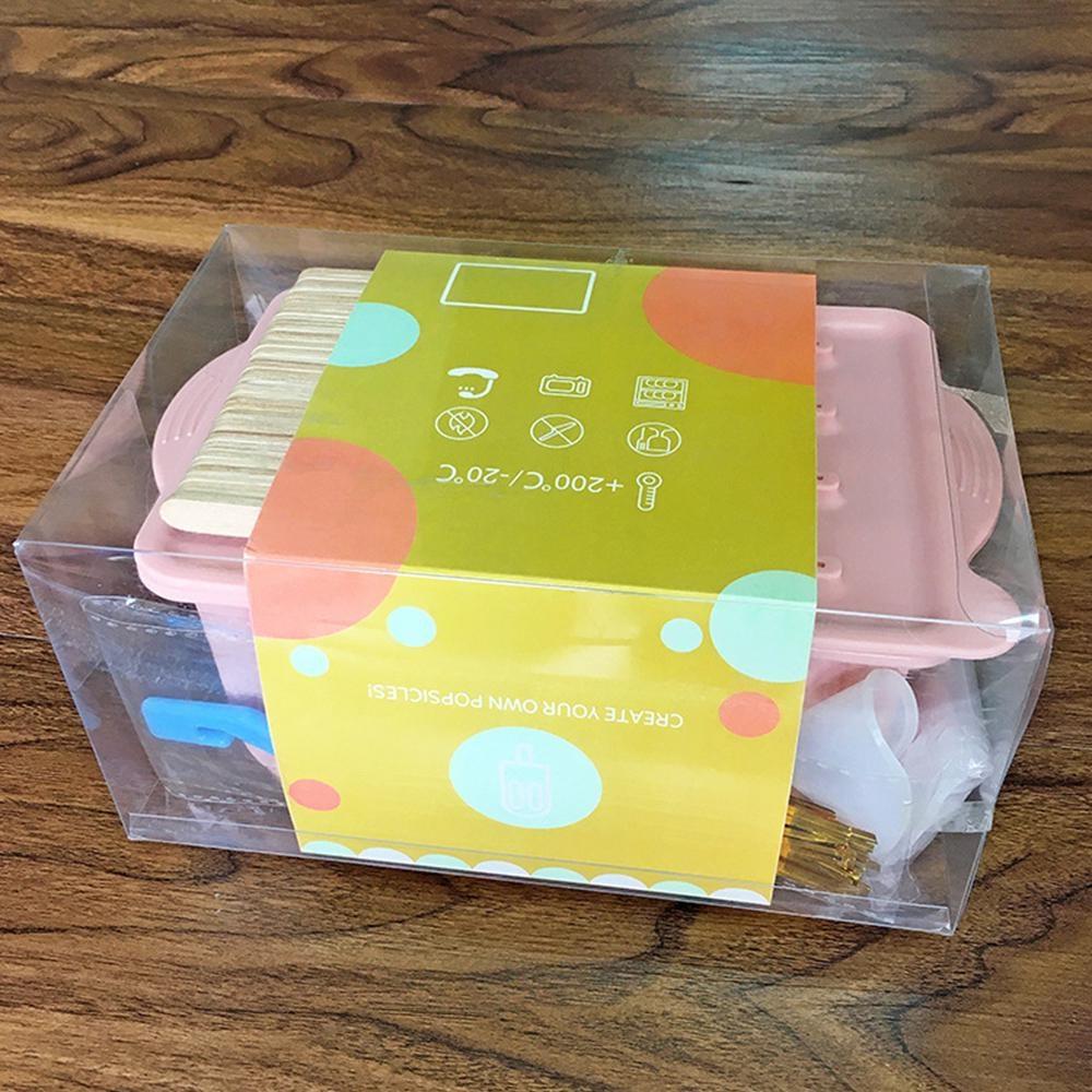 Sada formiček na nanuky 12 dutinkových domácích forem na led Silikonové formy do mrazáku s 50 tyčinkami na nanuky 50 sáčků na nanuky 50 vázací trychtýř a štětec