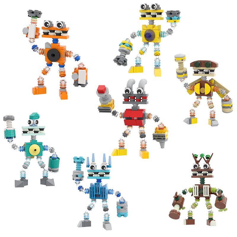 BuildMoc My Singing Chorus Wubbox Robot Building Blocks Set Cute Song Monsters Figures Bricks DIY Toy For Children Birthday