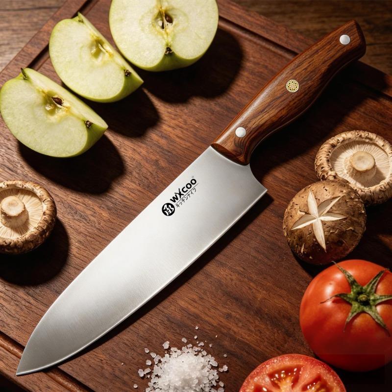 Professional Chef's Knife 5Cr15Mov Stainless Steel Meat Cleaver Santoku Knife Kitchen Vegetable Slicing Knife