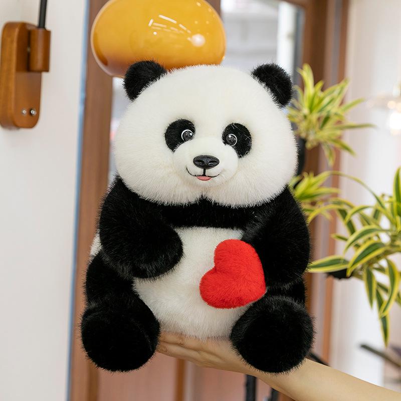 

Очаровательная плюшевая игрушка Панда Мэнсинь - Национальный сокровище кукла Большая панда компаньон для сна для девочек 28cm 0.3kg