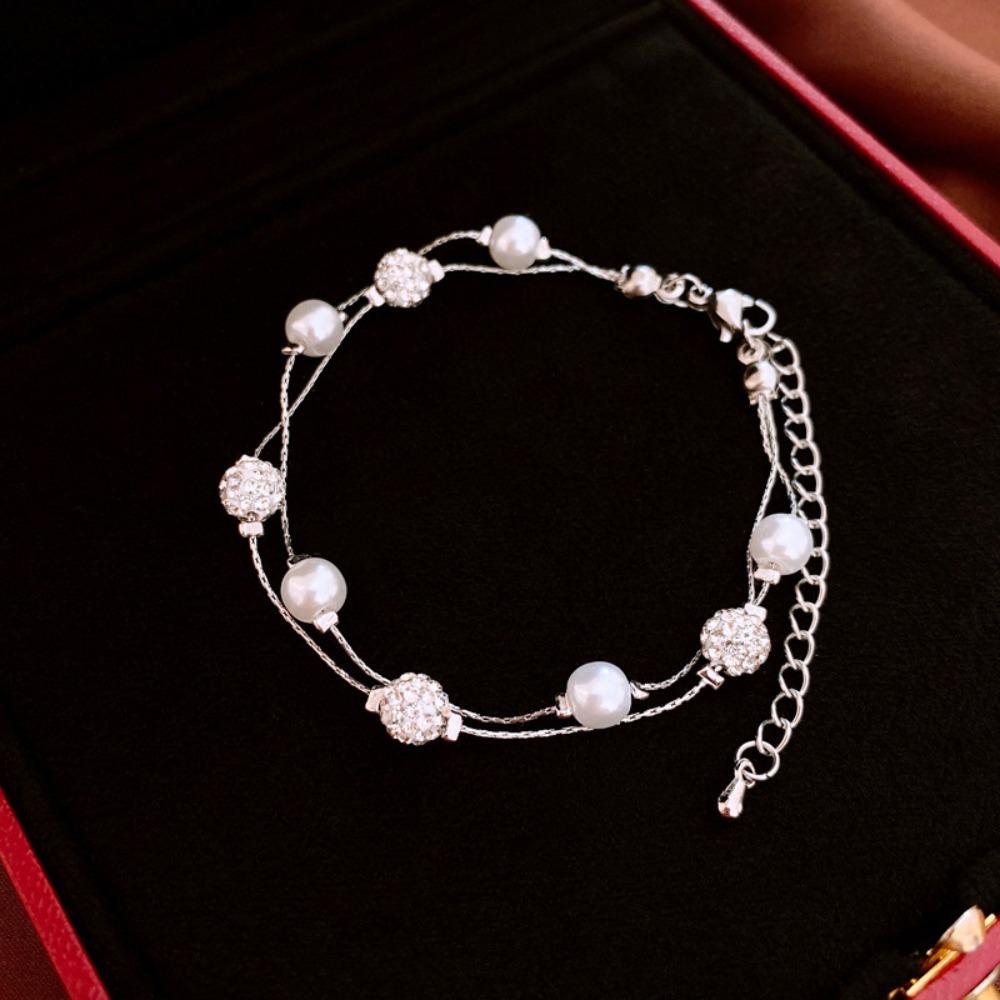 Retro Licht Luxus Süßwasserperlenarmband Nische Vielseitig High-End Armband Schlichter Temperamentschmuck Frauen