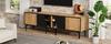 160 x 36.5 x 45 cm TV Cabinet Living Room with 4 Compartments, 7 Legs, in Modern Minimalist Design, Suitable for 65-Inch TVs, Natural Wood Color