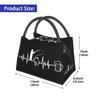 Beer Fisherman Heartbeat Insulated Lunch Bags for Camping Travel Fishing Fish Leakproof Cooler Thermal Lunch Box Women