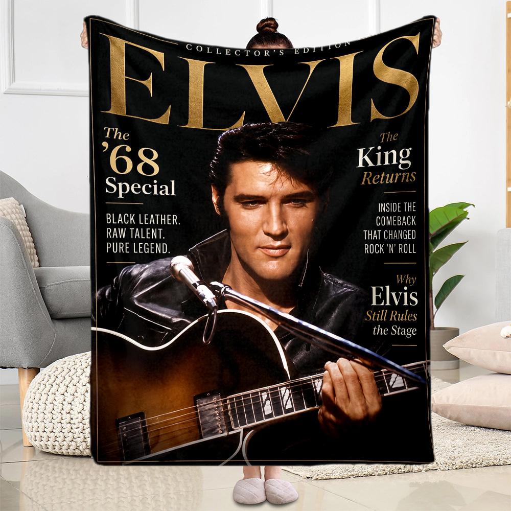 Elvis Presley: Rock 'n' Roll Legend Blanket Durable Comfort Perfect for Bedding Chair Bed Four Seasons Multipurpose Stylish Decor