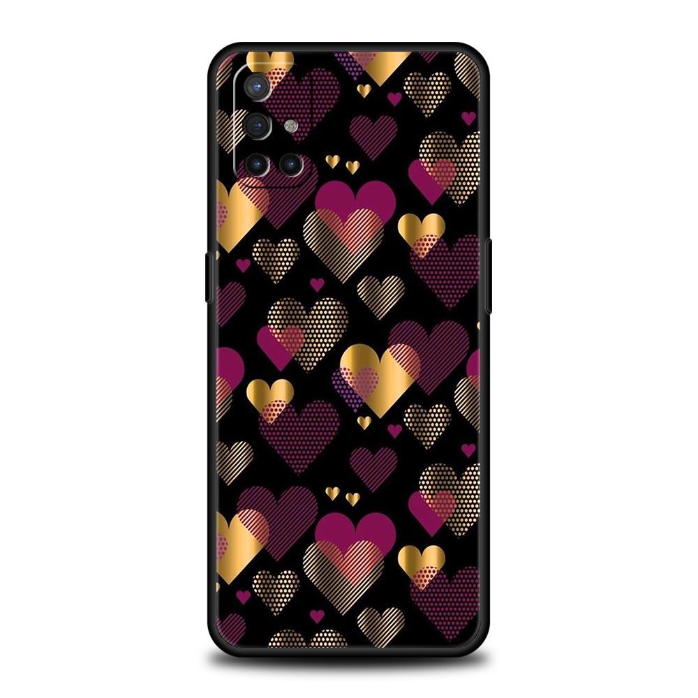 Gold Pink Rose Glitter Hearts Phone Case For OnePlus 15 13 12 11 10 Pro 13T 13R 12R 9 8T 8 7 7T 9R Nord 2T CE 2 3 4 5G Cover