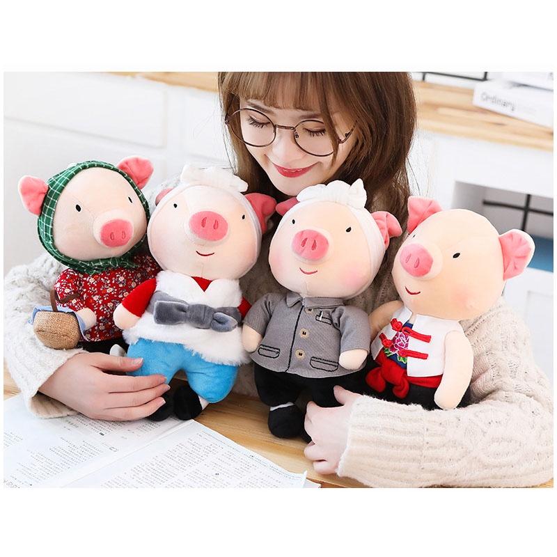 Cute Plush Toy Couple Pig Dolls, Soft Stuffed Animal Dolls, Perfect Gift For Boyfriend 15cm, 50cm, 28cm