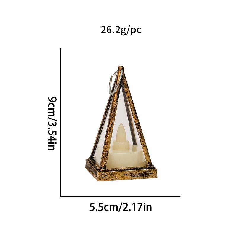 9Cm Mini Led European Triangle Light Simulation Cande Light Dollhouse Miniature Night Lamp Home Model Decor Toy