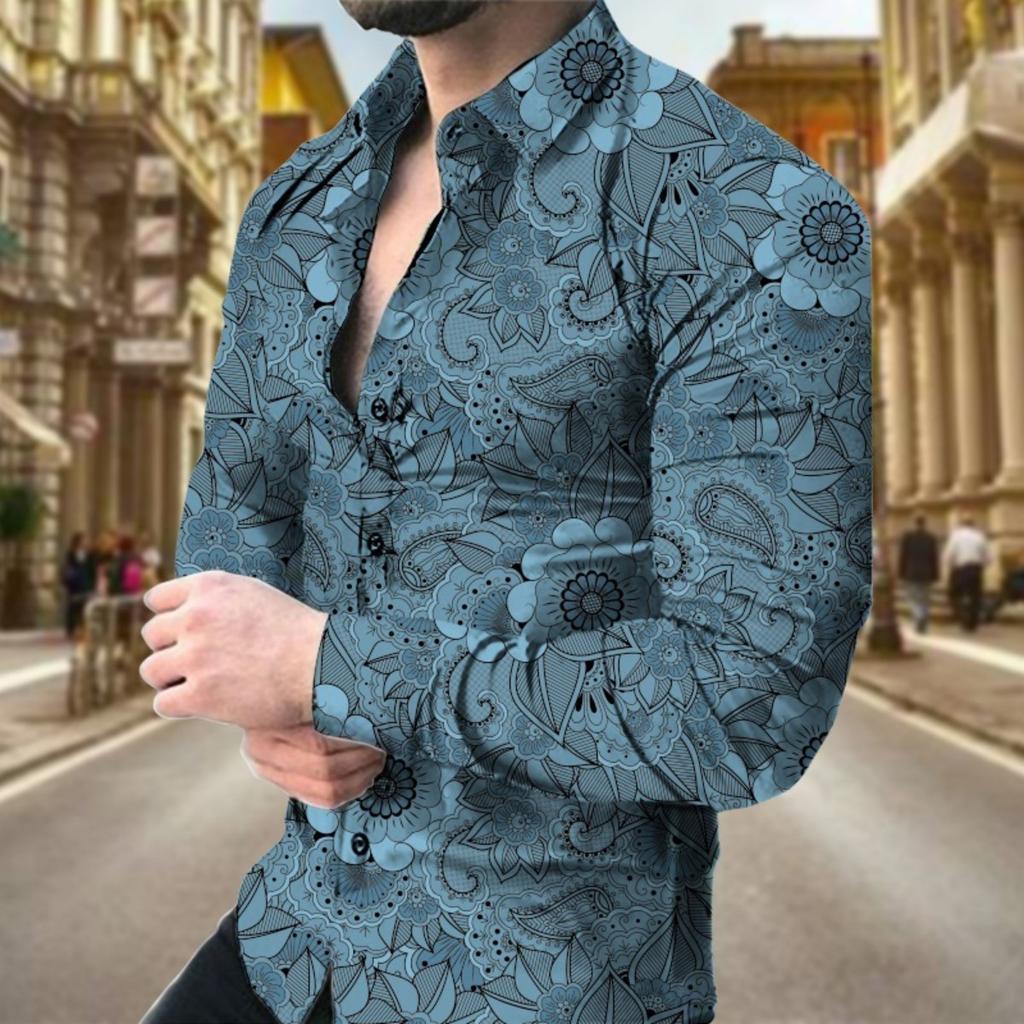 Floral Print Long Sleeve Shirt, Stylish Casual Daily Wear