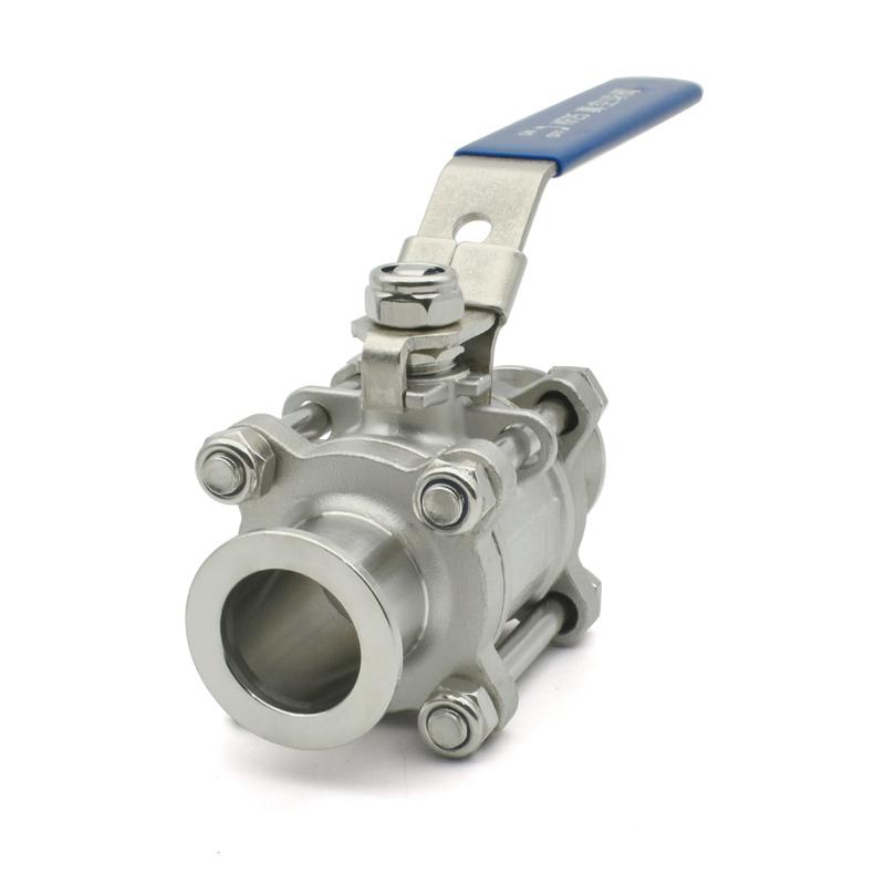 KF16 KF25 KF40 KF50 3-piece High Vacuum Manual Ball Valve SUS304 Stainless Steel KF Vacuum Ball Valve
