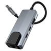 2025 New 4-in-1 USB C HUB Adapter Docking Station with Dual USB C and RJ45 for Pro/Air Laptop
