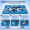 Reversi Board Game for Kids & Adults 14x10x2 Inches – Othello Classic Board Game - with 64 Reversible Discs & Built-in Storage – Strategy Board Game