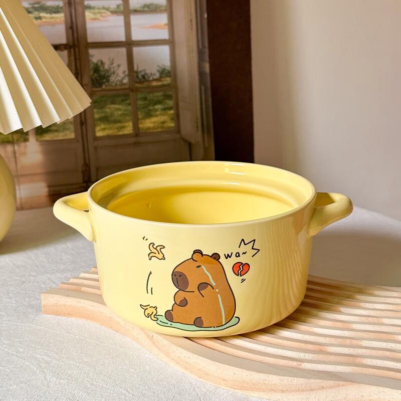 Cute Capybara Ceramic Noodle Bowl