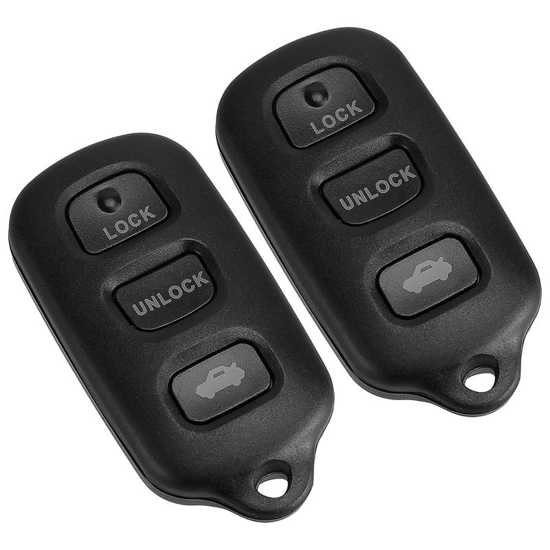 2pcs Black ABS 3+1 Buttons Remote Key Fob Shell Case Fit for Toyota 4Runner 2002-2009