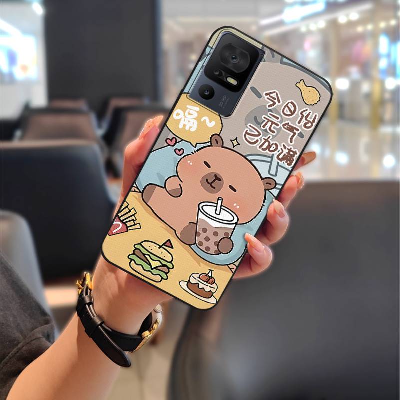 Couple Cartoon Phone Case For TCL 40SE/T610K Dirt-resistant Phone Pouch Cute Protective Anti-knock Anti-dust Silicone