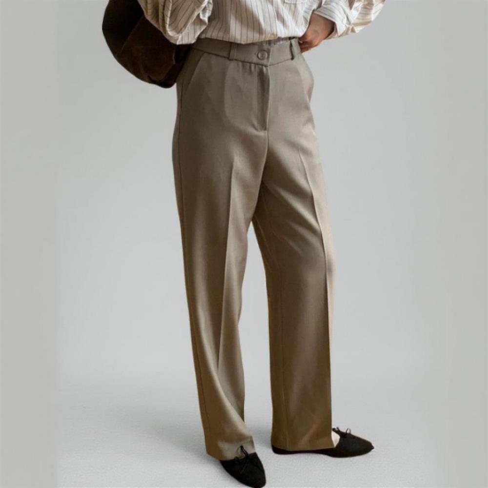 New Arrivals Open Run Women Semi Wide Slacks With Elastic Band