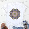 2024 Hot Sale Colorful Mandala Print Tshirt Girls Yoga Succulent Love T Shirt Women Zen Hobo Boho Paix Tshirt Female Streetwear