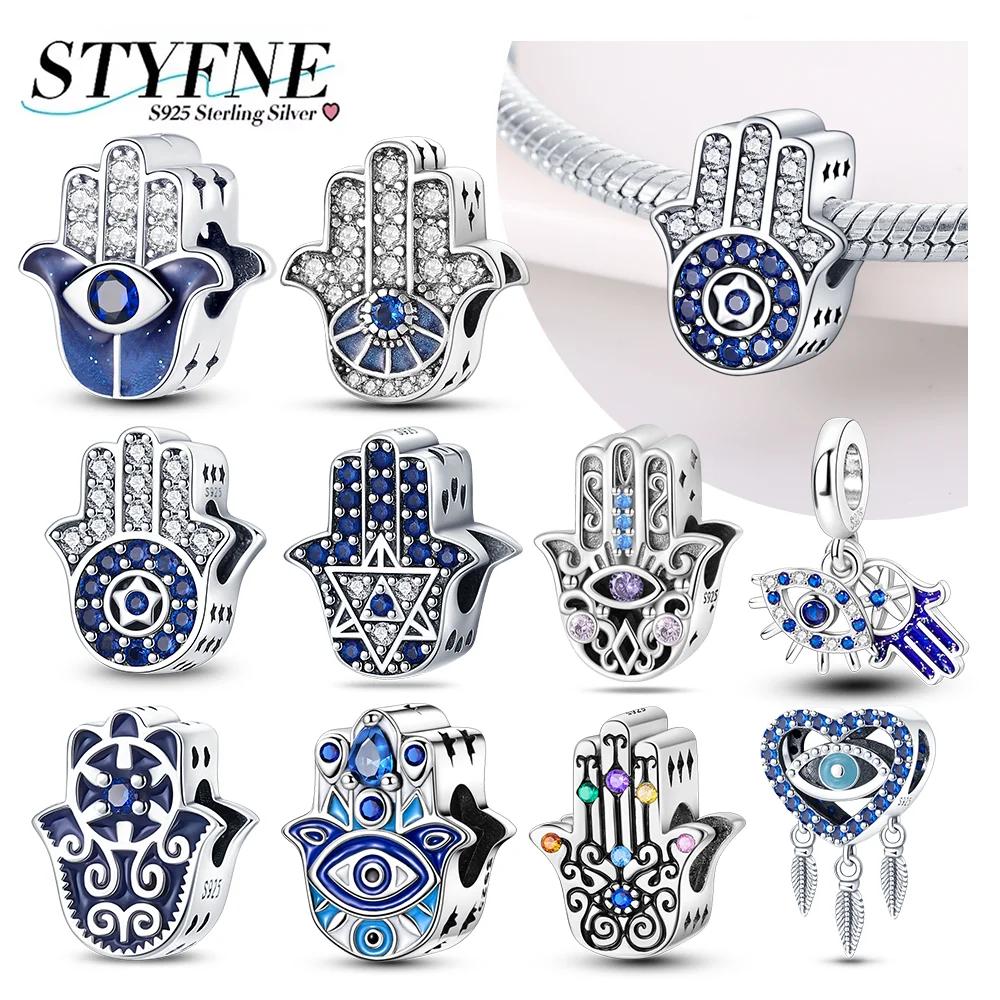 Charm Bead Charms Plata Originales Blue Evil Eye Bead Charms for Charm Bead Charms copper Bracelets Bead Charms Jewellery Making Womens Gift