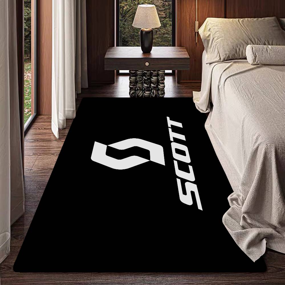 S-ScottS Bike Logo Floor Mat Retro Multiple Choice Living Room Kitchen Rug Non-Slip Modern Home Decor