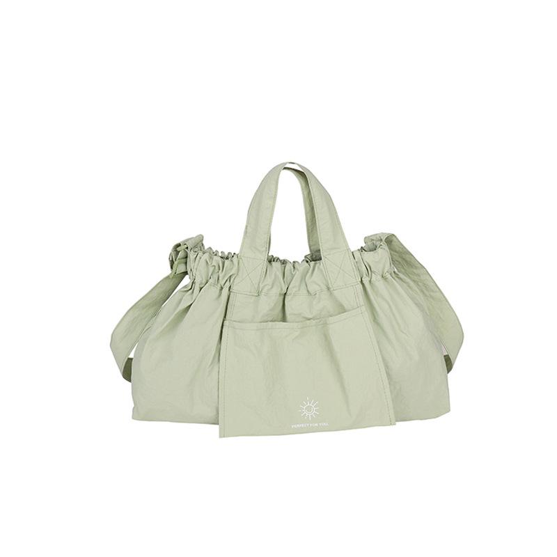 Niche 2025 Foldable Nylon Crossbody Bag - Lightweight & Simple Japanese Style for Women зелёный