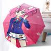 1pc Pink Hair Anime Girl Outdoor Umbrella - Automatic Opening/Closing, Portable 3-Fold Design with 8-Rib Iron Frame - Perfect Gift for Fans, Travelers