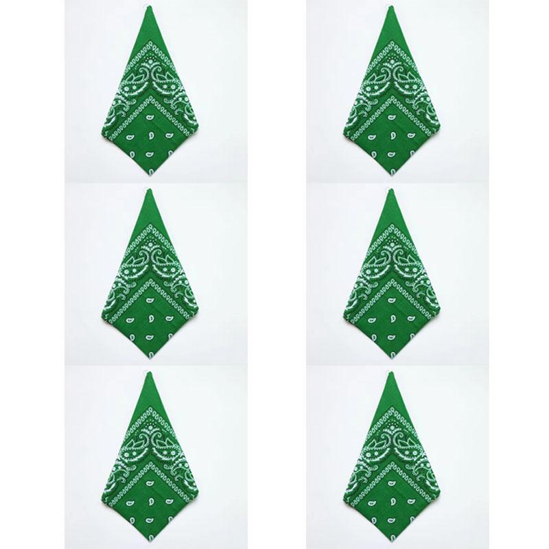 1/4/6pcs Paisley Bandana Printed Square Scarves Wristband Hair Band Neck Scarf Headwear Handkerchief Unisex Fashion Head Square