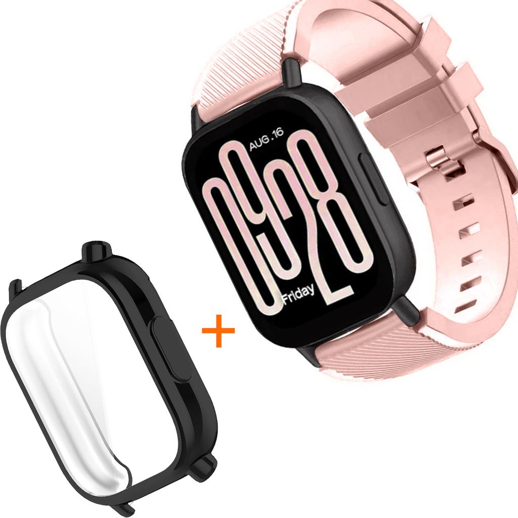 Silicone Strap With TPU Case For Xiaomi Redmi Watch 5 Active Lite Smart Watch Wrist Band And Case For Redmi Watch 5 Active Lite
