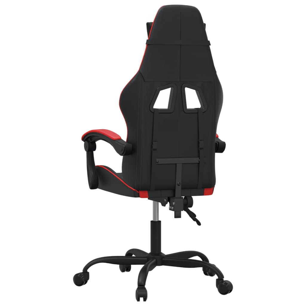 Gaming Chair Black and Red Synthetic Leather