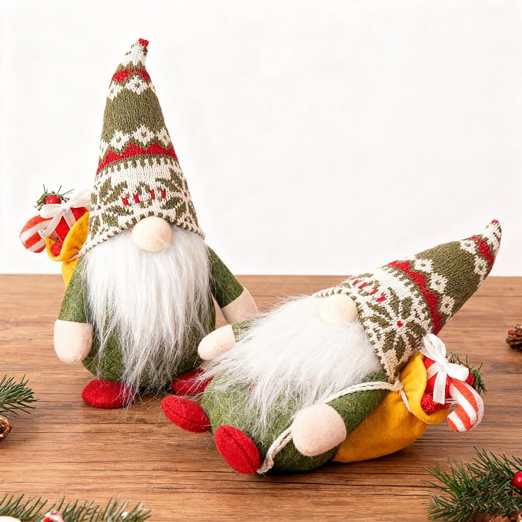 Christmas Gnomes Plush Decors,Handmade Swedish Tomte Gnomes Nisse Scandinavian Ornament Elf Dwarf for Home Decorations