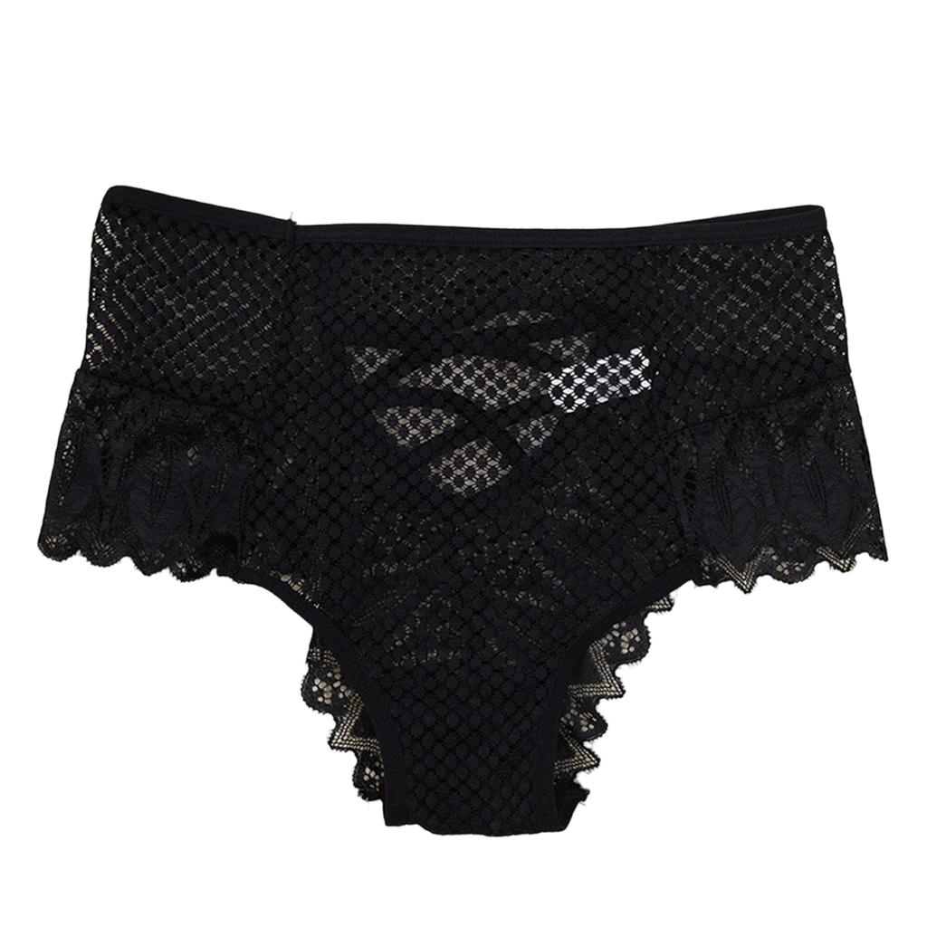 Ladies' Sexy Lace Cross Hollow Waist Underwear In Plus Size