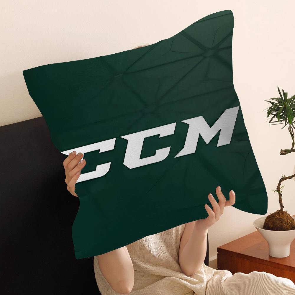 CCM Hockey Colour Logo Sports Silhouette Stitch Lucky Dragon Pillow Cover Sofa Cushion Cover Home Room Decoration Children Gift
