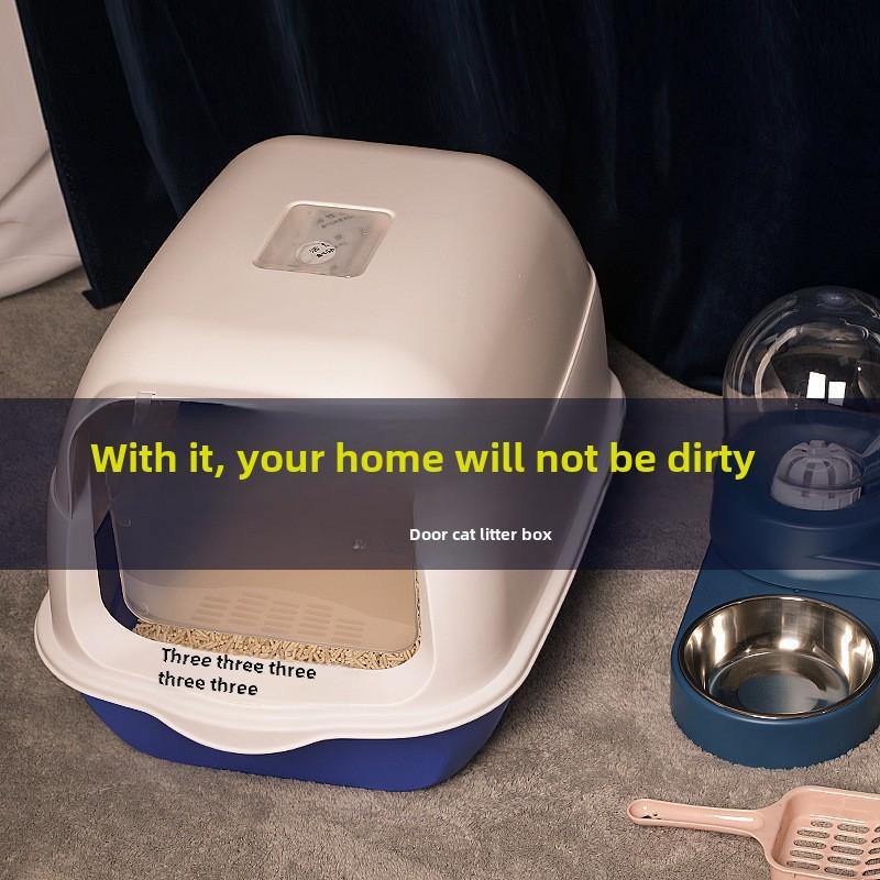 Fully Enclosed XL Odor-Proof Easy-Clean Cat Litter Box