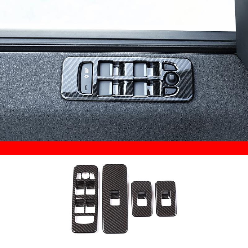 Car Interior Carbon Fiber Style Modified Stickers For Land Rover Discovery Sport 2015-2019 Auto Gear Shift Panel Cover Accessory