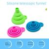 Colorful Foldable Telescopic Funnel: High Temp Resistant Kitchen Gadget for Oil, Wine, More
