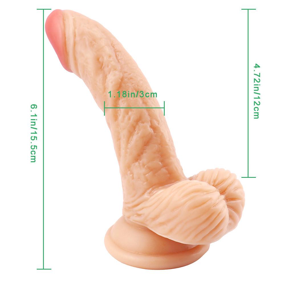 Realistic Dildo Convenient Realistic Penis Safe Use Realistic Penis Toy PVC Waterproof Suction Cup Dildo Toy for Home  Adult