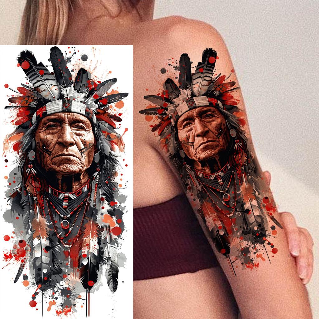 1 Blatt Kreative Malerei Drache Löwe Temporäre Tattoos für Männer Frauen Erwachsene Körperkunst Wasserdichte Realistische Fake Tattoo Aufkleber