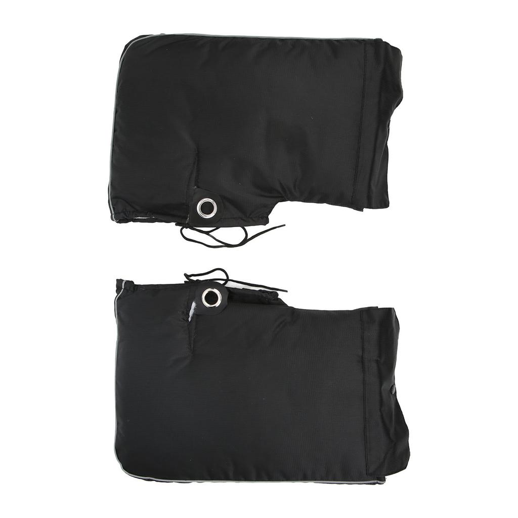 1Pair Motorcycle Handlebar Gloves Windproof Mittens Winter Warm Rider Handle Covers Black Big Mouth