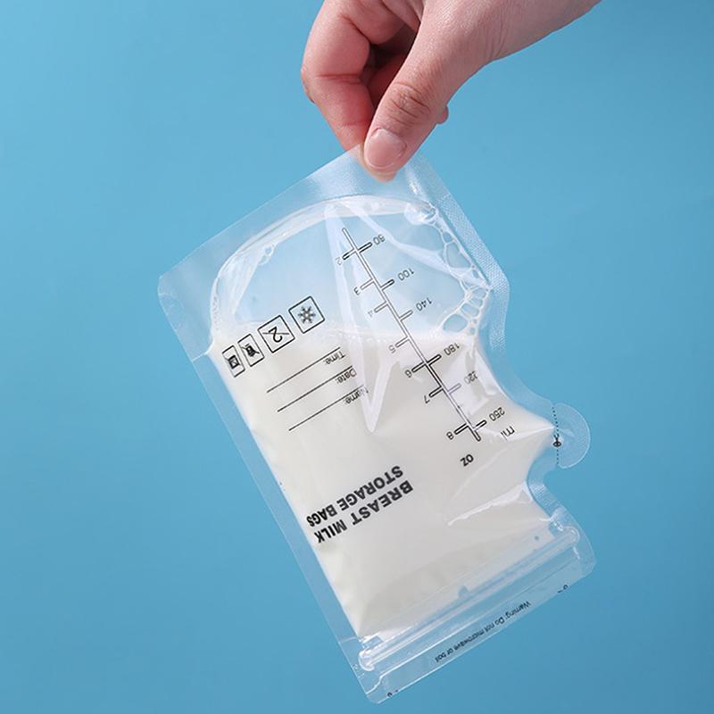 30Pcs/Pack 150/240/250Ml Easy Pour Spout Breast Milk Storage Bag Disposable Small Capacity Frozen Milk Storage Bag Bpa Free