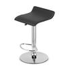FORT stool - black eco-leather / chrome base