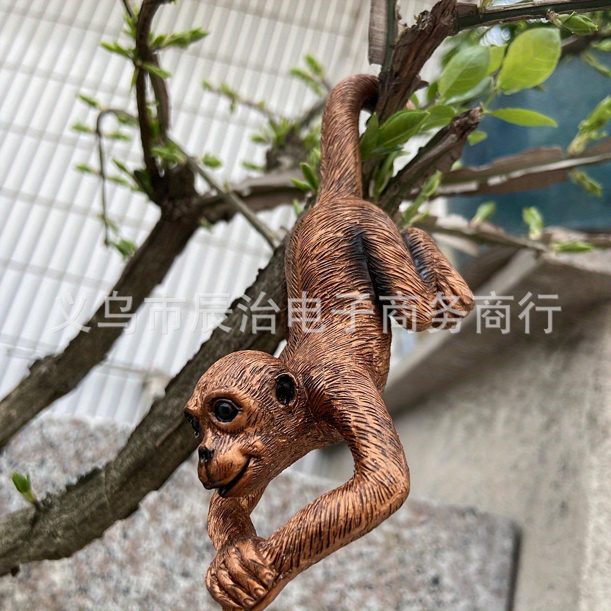 Garden resin simulation animal naughty monkey naughty cat flower pot decoration pendant gardening landscaping balcony flower pot decoration