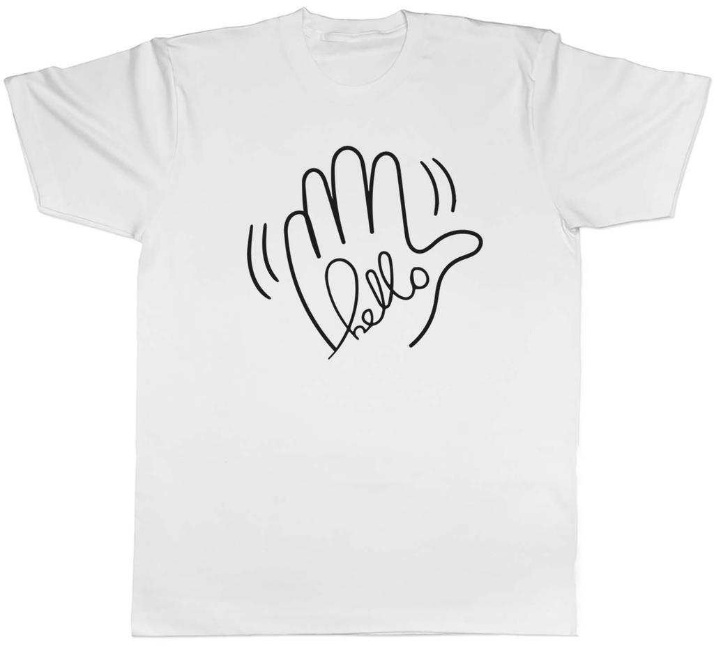 Just Saying Hello Unisexs TShirt Waving Hand Greet Tee Gift