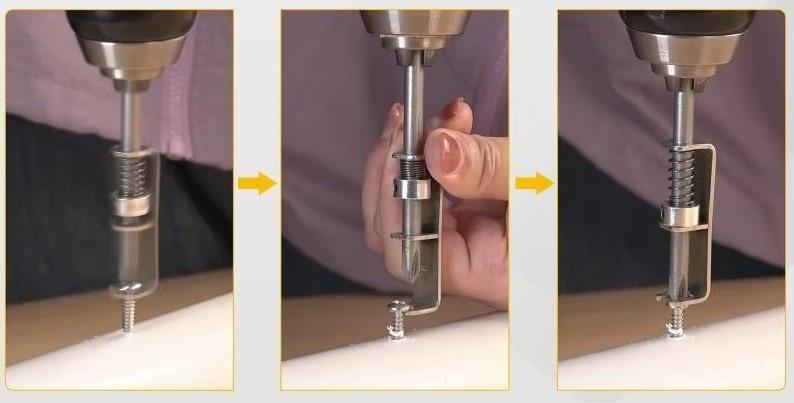 Magnetic Screw Holder with Spring Guide for 1/4" Screwdrivers