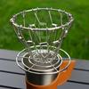 1 Coffee Drip Stand, Stainless Steel, Foldable, Portable Filter Holder, Outdoor Camping, Hand Brewed Coffee Funnel, Reusable
