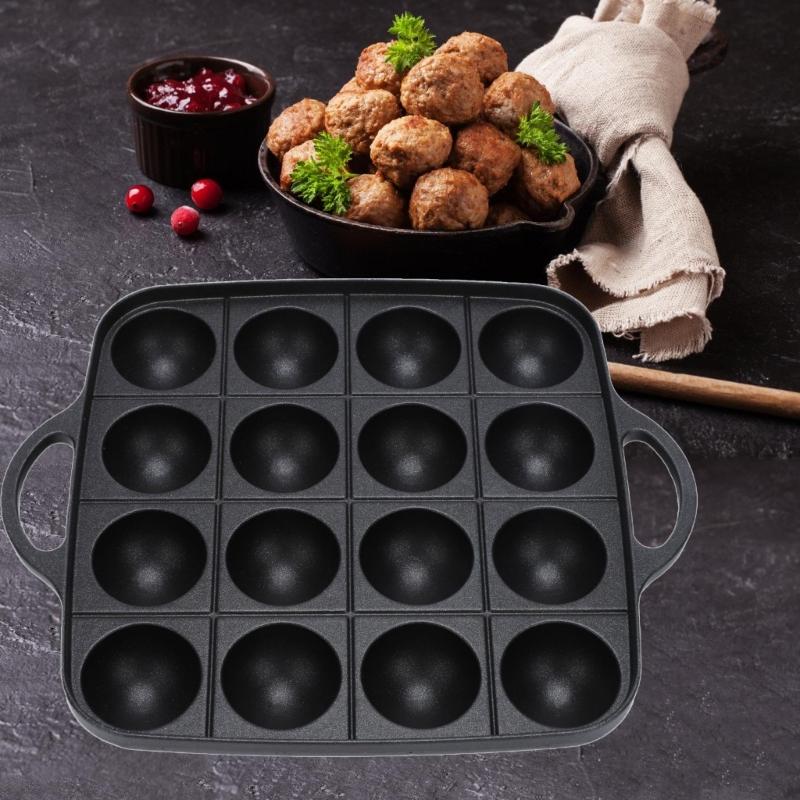 Maszyna do robienia placków z ośmiornicami Nieprzywierająca płyta do gotowania 16-dołkowa aluminiowa patelnia grillowa na placki z ośmiornicami Łatwa w użyciu