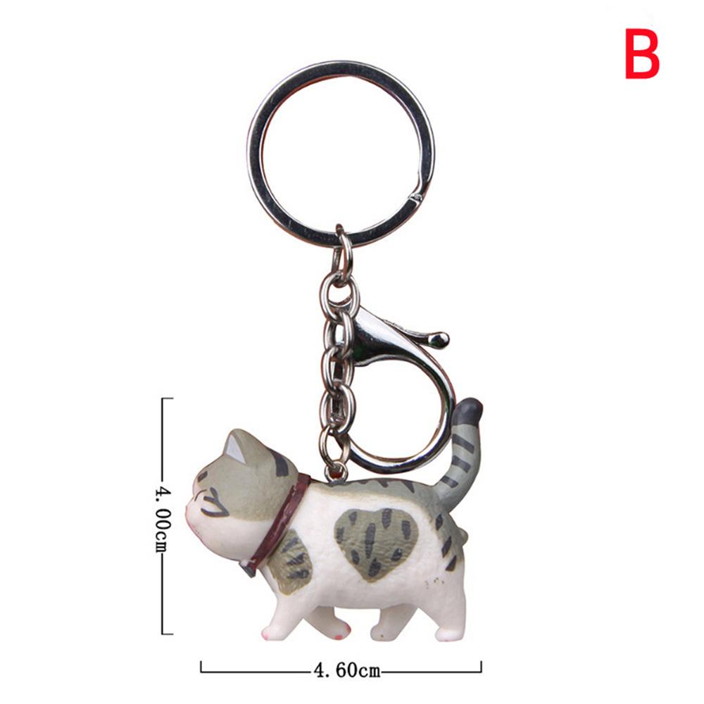 Fashion Cute Cat Pendant Key Rings Chains Car Trinket Bag Charm Keychains For Women Men Creative Keyring Couple Gift Accessories