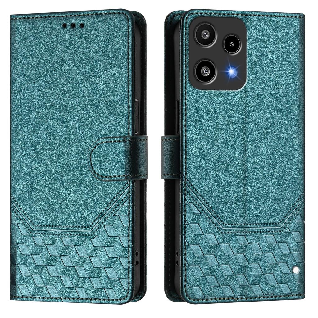 For Xiaomi Redmi Note 15 Pro 4G (Global) Case Card Slots Geometry Imprint Leather Phone Cover