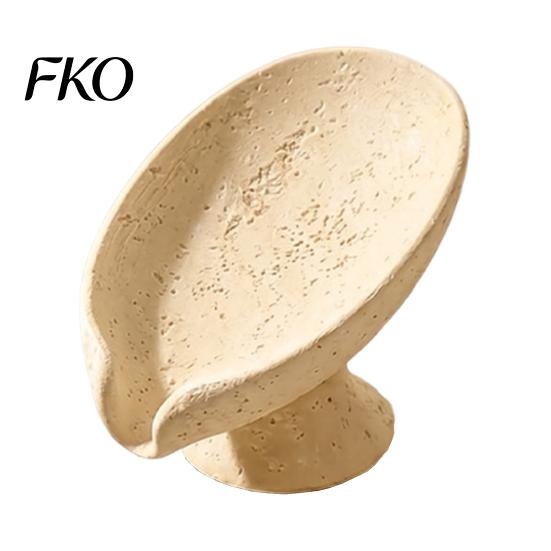 Lotus Leaf Soap Dish Holder, Self Draining Box, Elegant Nordic Style Decorative Container, for Home Bathroom Countertop Non Slip