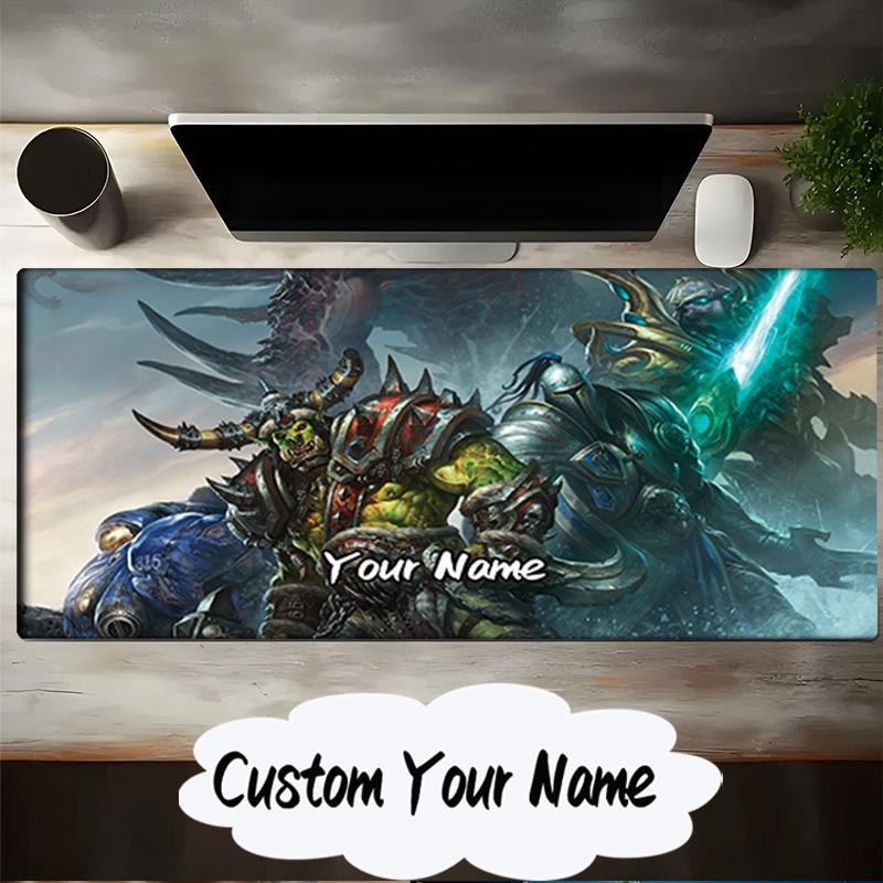 Custom Name Mouse pad World Of Dragon Battle Warcraft Mouse pad, Gaming Mouse Pad, keyboard pad, Desk Decor for computer notebook Fan Birthday Gift