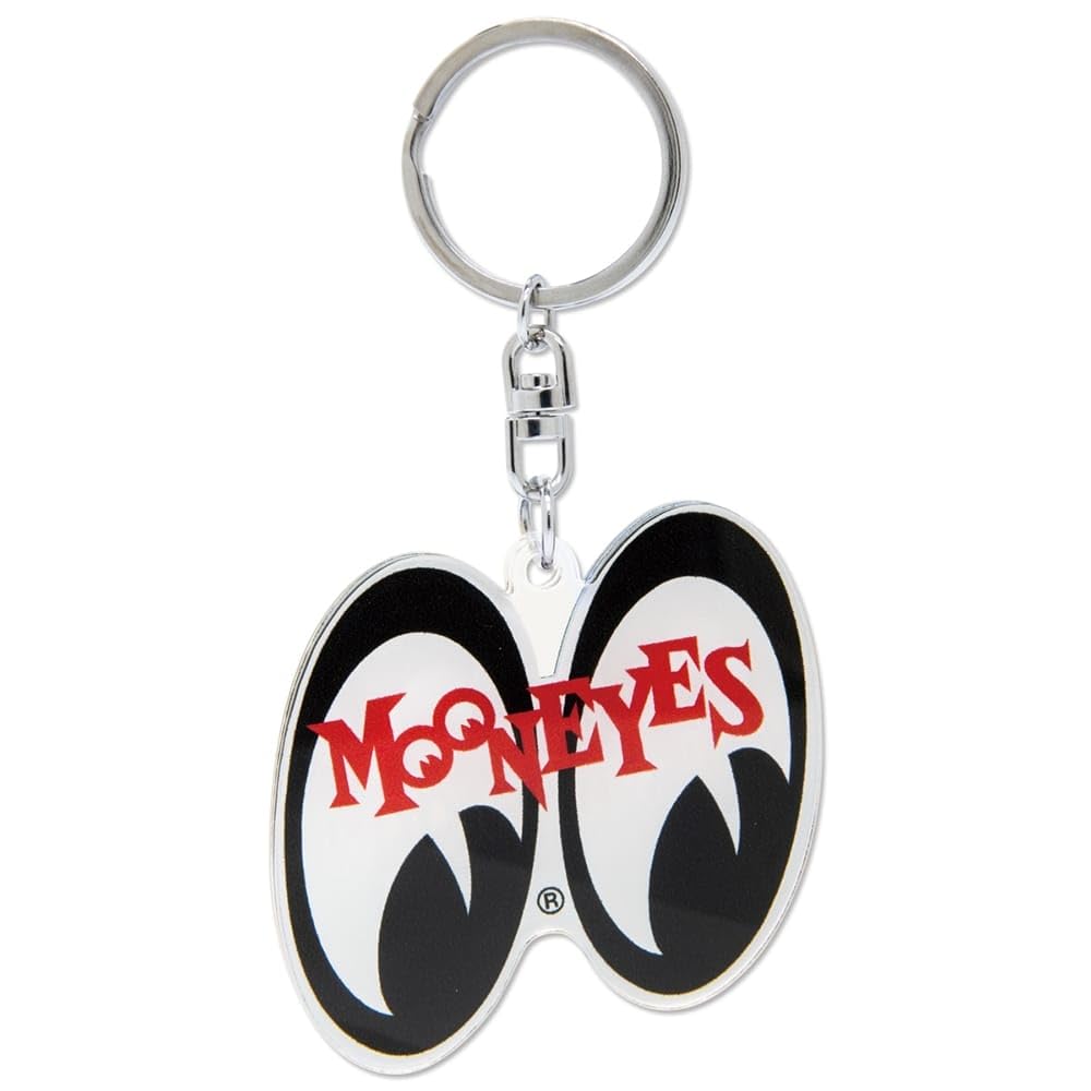 

MOONEYES Pointy MOON Logo Acrylic Key Motorcycle Ring, Accessory, MKR-204 белый