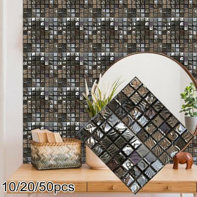 Wall Sticker 10/20/50pcs Wall Background Bathroom Waterproof Decal Decor